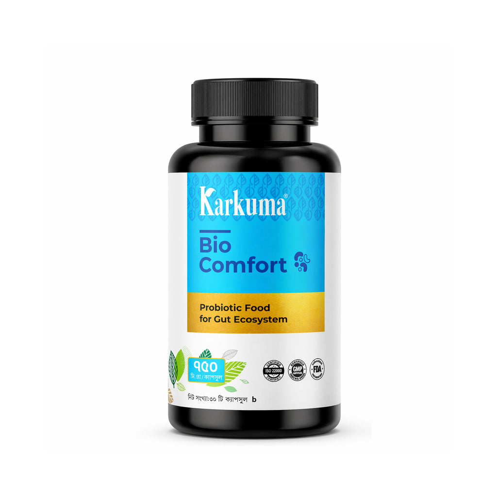 Karkuma BioComfort Probiotic Food for Gut Ecosystem 30 Capsules (কারকুমা বায়োকমফোর্ট প্রোবায়োটিক ফুড)